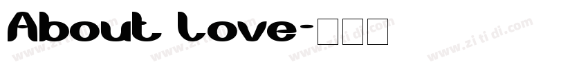 About Love字体转换